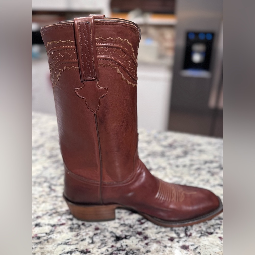 Lucchese Chestnut Heeled Boots
